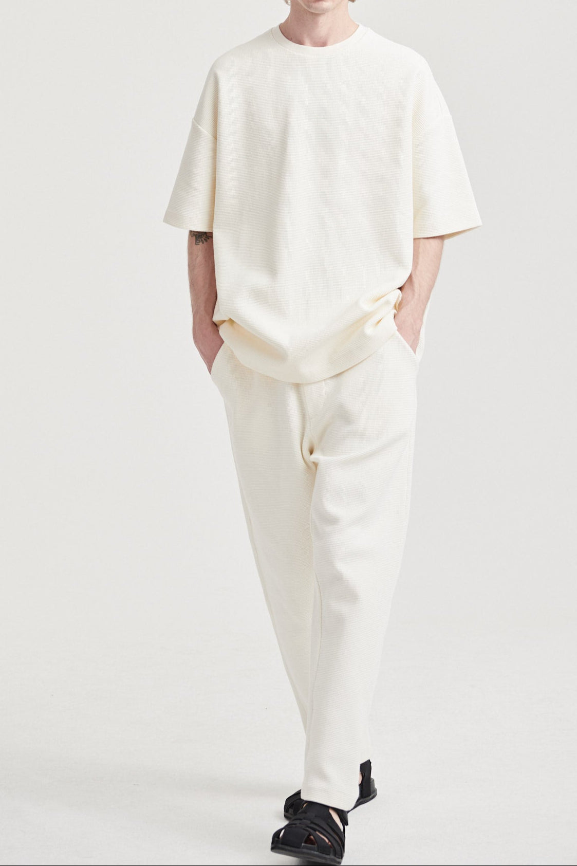 08 / Waffle Trousers Off White – Oftt