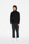 oftt - 04 - half-zip heavy knit  jumper - black - merino wool - image 3