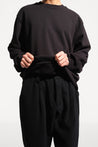 oftt - 02- reversible sweatshirt - black - organic cotton fleece - image 7