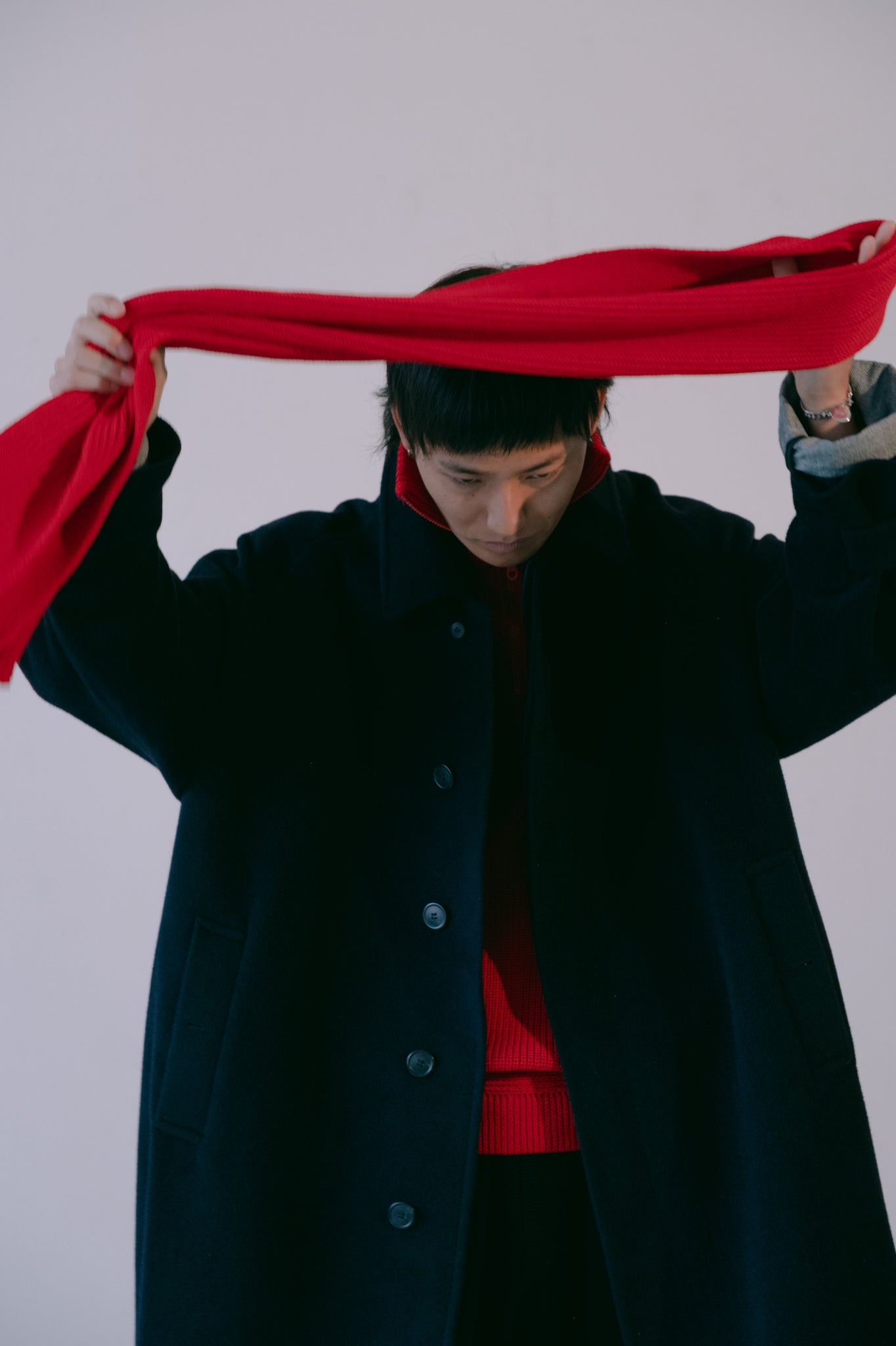 oftt red wool scarf