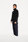 oftt - 04 - half-zip heavy knit  jumper - black - merino wool - image 1