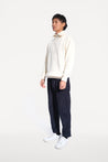 oftt - 04 - half-zip heavy knit  jumper - white - merino wool - image 1