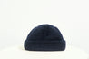 oftt - 00 - knitted rib woolen beanie hat - navy - wool