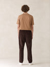 oftt - 08 - Pleated Corduroy Trousers & T-shirt- brown- organic cotton