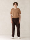 oftt - 08 - Pleated Corduroy Trousers- brown- organic cotton