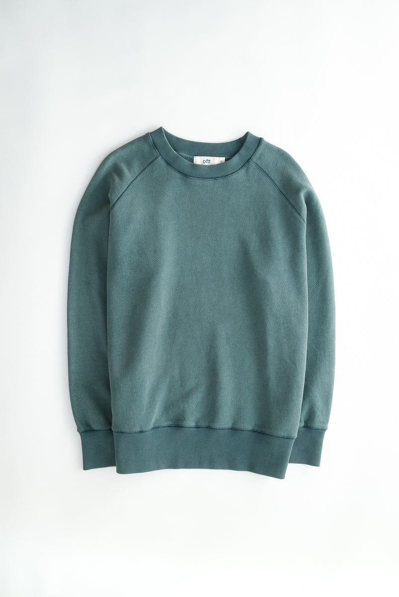 oftt - 02- heavyweight sweatshirt - green - organic cotton fleece - image 2