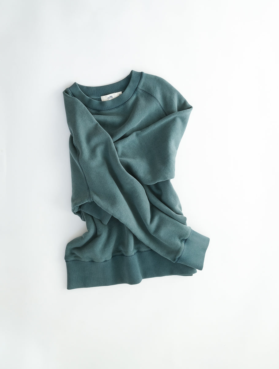 oftt - 02- heavyweight sweatshirt - green - organic cotton fleece - image 10